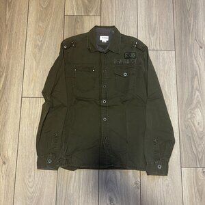 Energie Khaki Button-Up Shirt